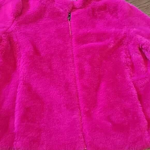 Fuschia faux fur jacket size M Banana Republic new condition - Picture 3 of 13